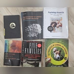 Textbooks for criminology and Psychology